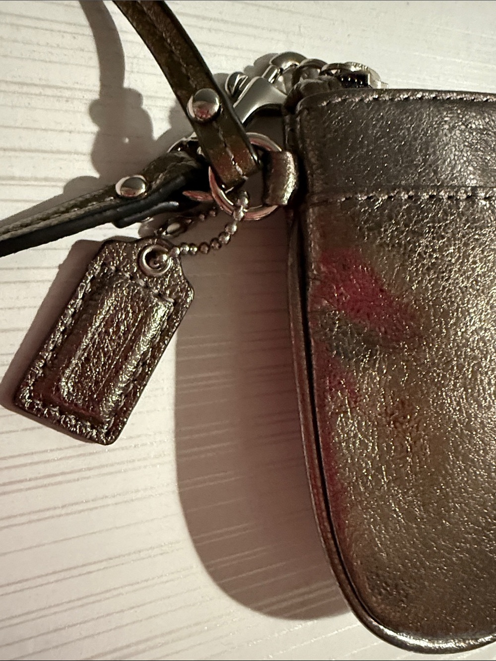 Coach mini zip wallet, metallic bronze - Picture 2 of 5